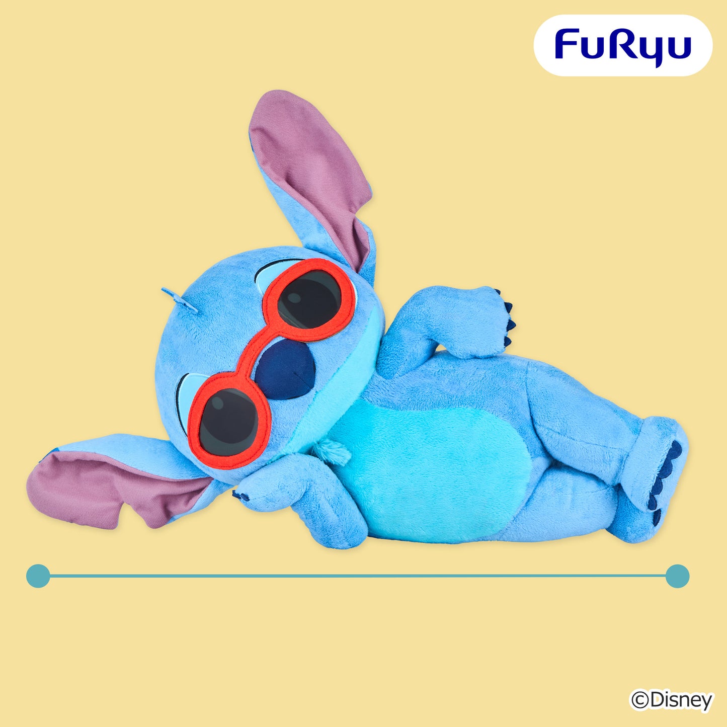 Disney Stitch Side-Lying Super BIG Plush Toy - Sunglasses