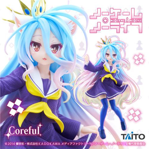 No Game No Life Coreful Figure - Shiro - Cat Ear School Uniform Ver.