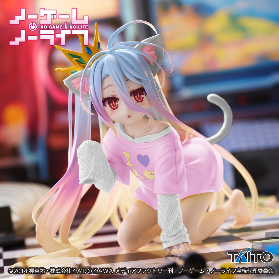 No Game No Life - Desktop Cute Figure - Shiro Cat-ear Shirt Ver. Renewal