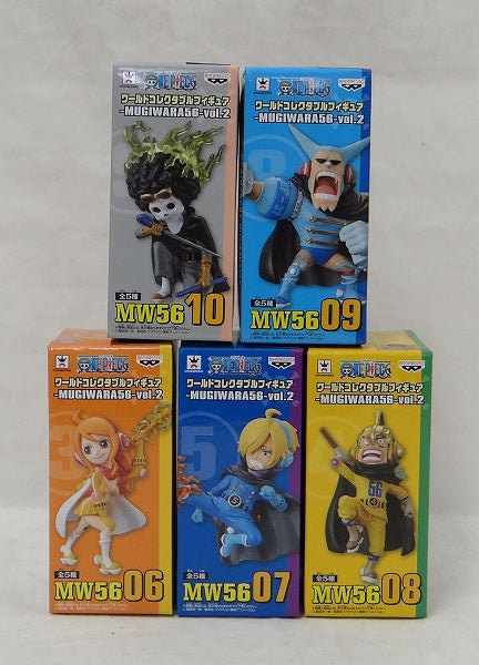 One Piece World Collectable Figure -Mugiwara56 -Vol.2 5 types set 38574 | animota