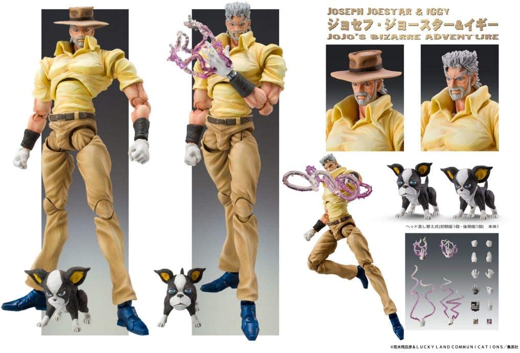 Super Action Statue JoJo's Bizarre Adventure Part.3 Joseph Joestar & Iggy | animota