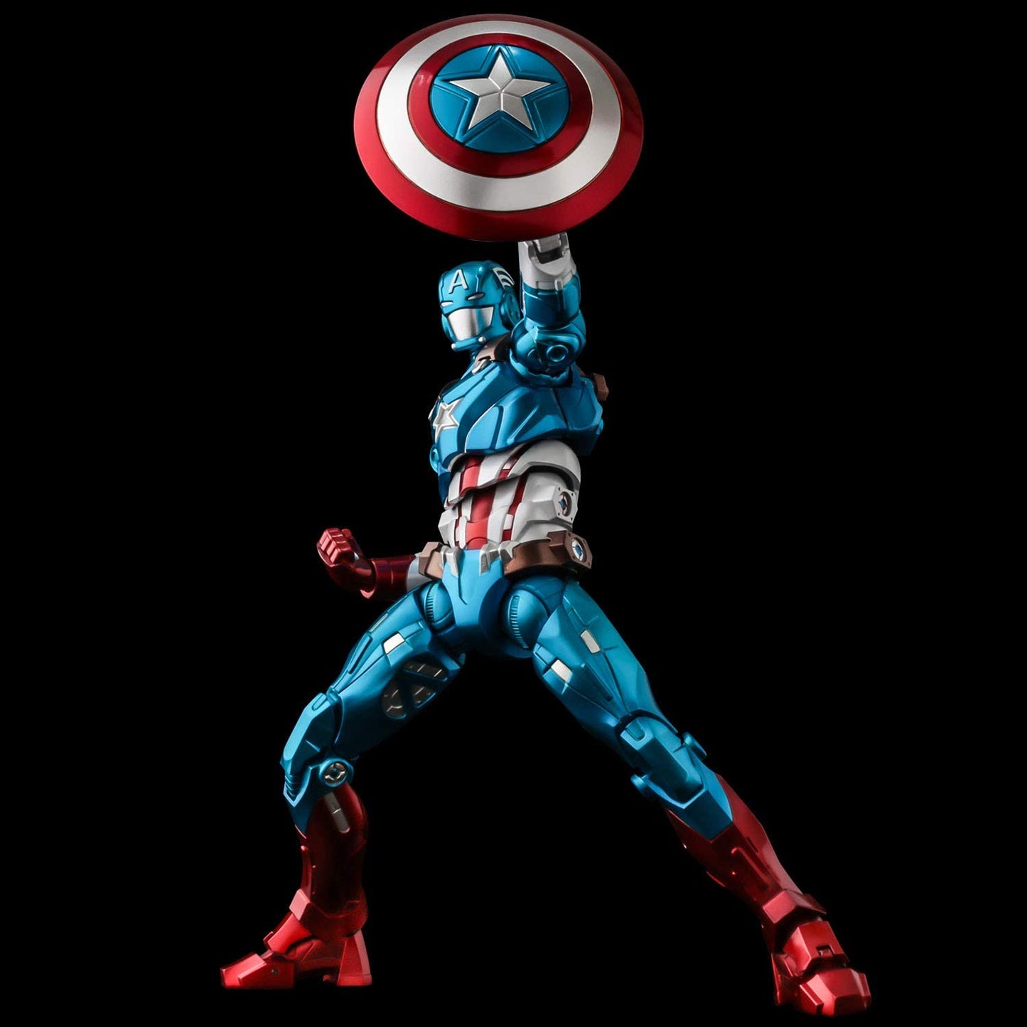 Fighting Armor Captain America Action Figure | animota