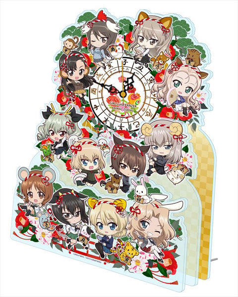 Girls und Panzer das Finale Puchichoko BIG Acrylic Table Clock Chinese Zodiac | animota