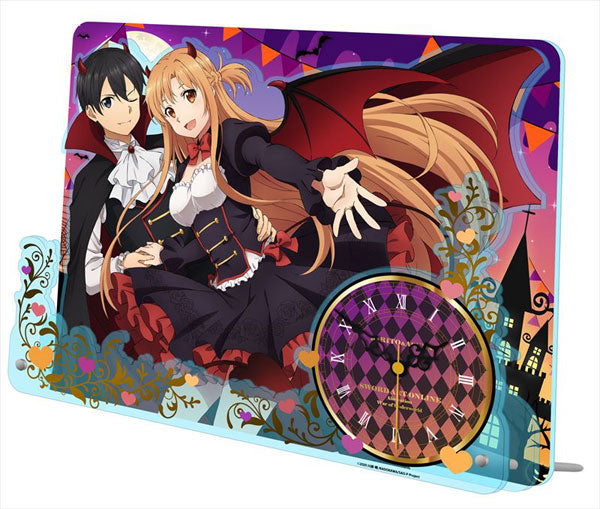 Sword Art Online Alicization War of Underworld BIG Acrylic Table Clock Kirito & Asuna | animota