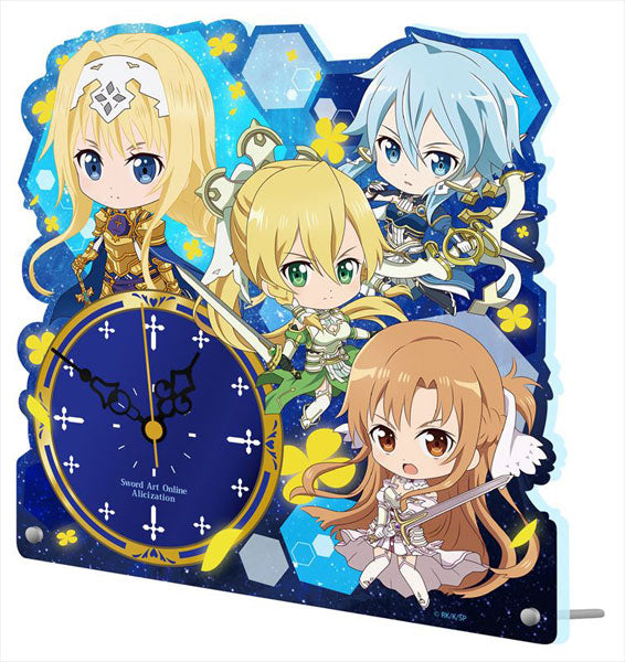 Sword Art Online Alicization War of Underworld Petite Choko Acrylic Table Clock Three Goddesses & Alice | animota