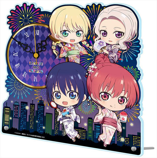 Kanojo mo Kanojo Puchi Choko Acrylic Table Clock Yukata ver | animota