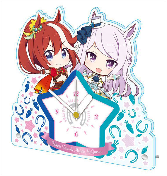 Umamusume Pretty Derby Season 2 Puchi Choko Acrylic Table Clock Tokai Teio & Mejiro McQueen | animota