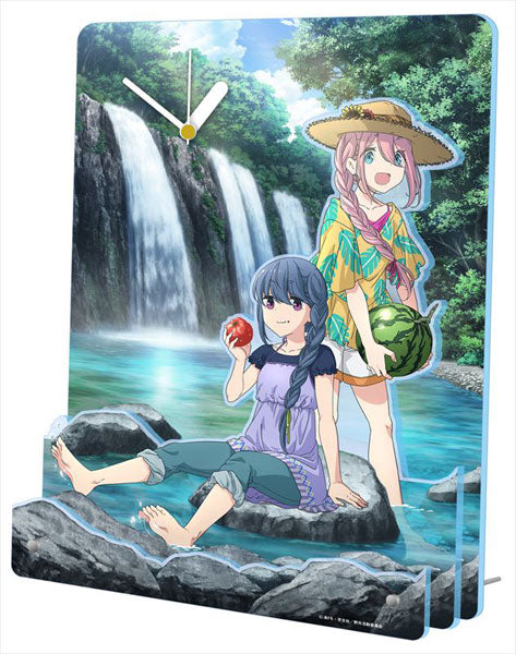 Yuru Camp SEASON 2 BIG Acrylic Table Clock Summer Camp | animota