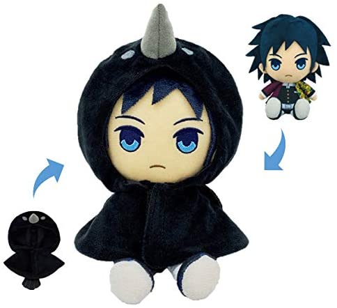 Chibi Plush UCHI-NOCO Set Demon Slayer: Kimetsu no Yaiba Giyu Tomioka Kasugai Crow Ver. | animota