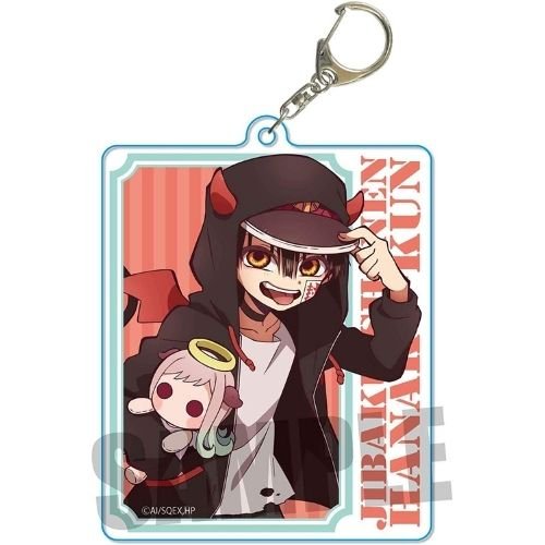 Choi Deka Acrylic Keychain Jibaku Shounen Hanako-kun Little Devil Hoodie ver. Hanako-kun (Angel Nene-chan Plush) | animota