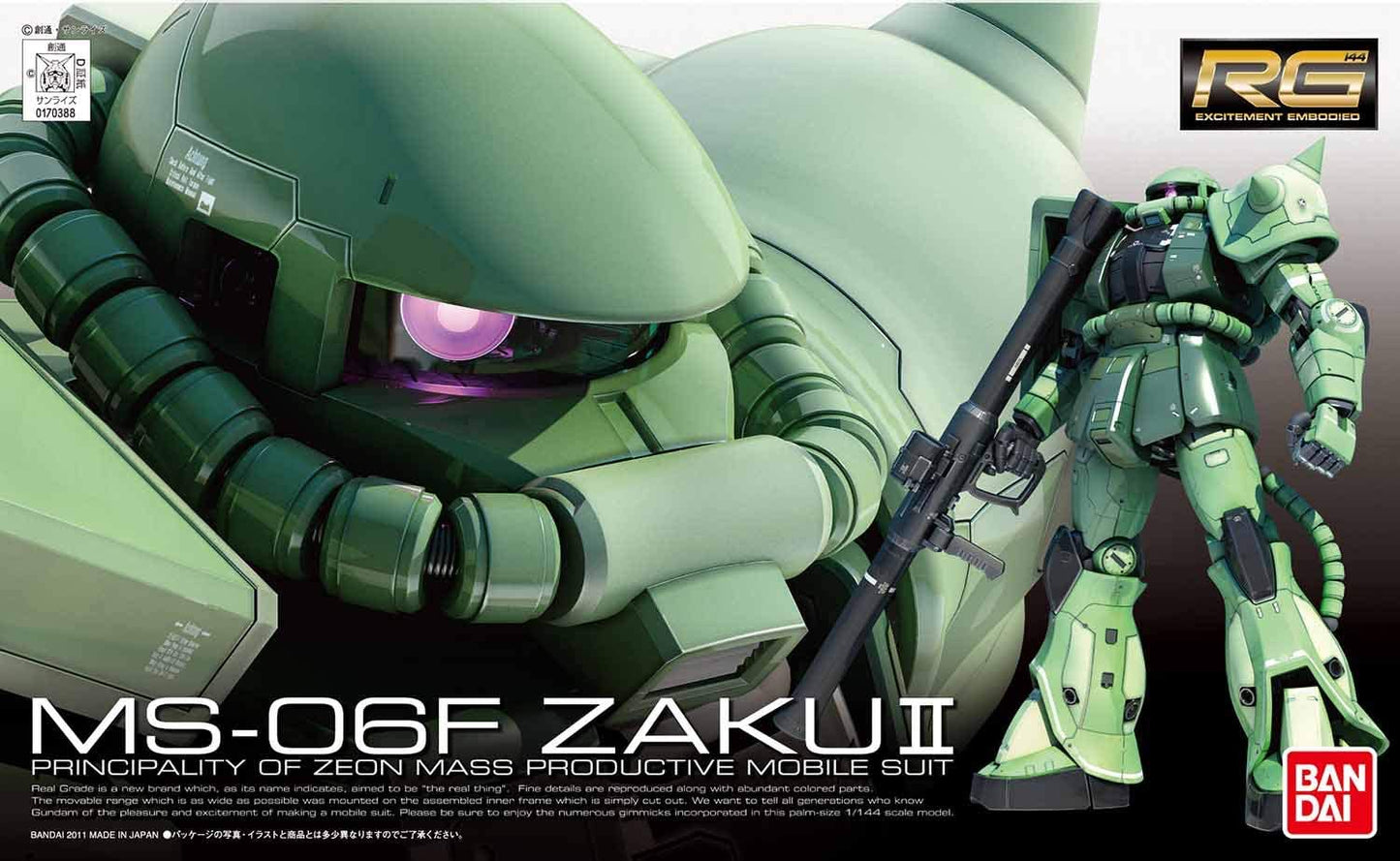 RG 1/144 MS-06F Mass Production Zaku Plastic Model | animota