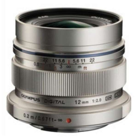 OLYMPUS Camera Lens ED 12mm F2.0 M.ZUIKO DIGITAL Silver [Micro Four Thirds / Single Focal Length Lens