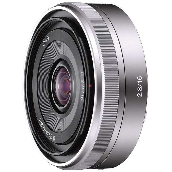SONY Camera Lens E 16mm F2.8 for APS-C Silver SEL16F28 [Sony E / Single Focal Length Lens]