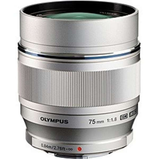 OLYMPUS Camera Lens ED 75mm F1.8 M.ZUIKO DIGITAL Silver [Micro Four Thirds /Single Focal Length Lens]