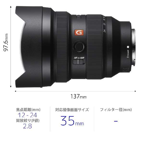 SONY Camera Lens FE 12-24mm F2.8 GM SEL1224GM [Sony E / zoom lens]
