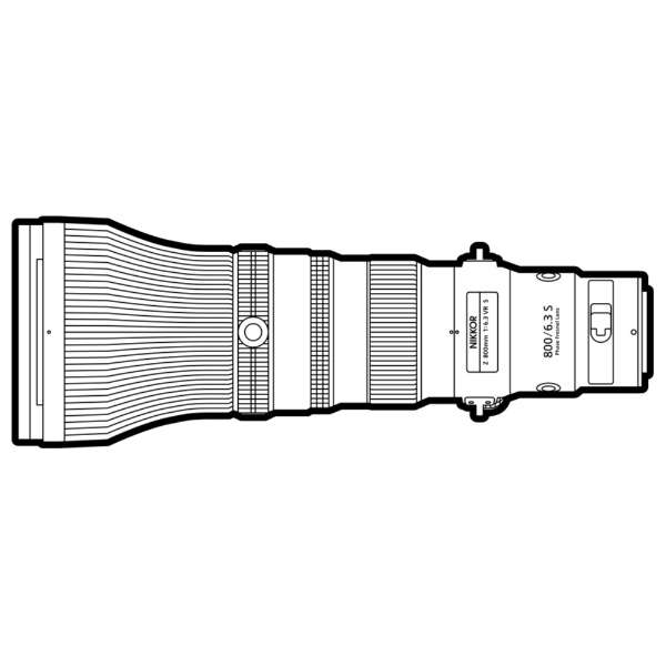 Nikon-Kameraobjektiv NIKKOR Z 800 mm 1:6,3 VR S [Nikon Z / Objektiv mit fester Brennweite]