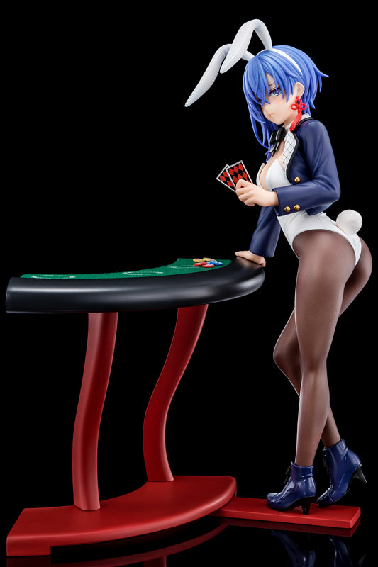1/6 scaled pre-painted figure of The Demon Sword Master of Excalibur Academy Sakuya Sieglinde wearing lapis lazuli blue bunny costume with Nip Slip Gimmick System