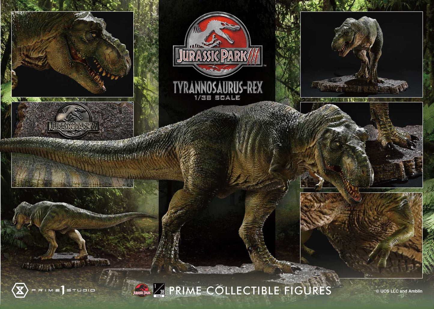 Prime Collectible Figure "Jurassic Park III" Tyrannosaurus Rex | animota