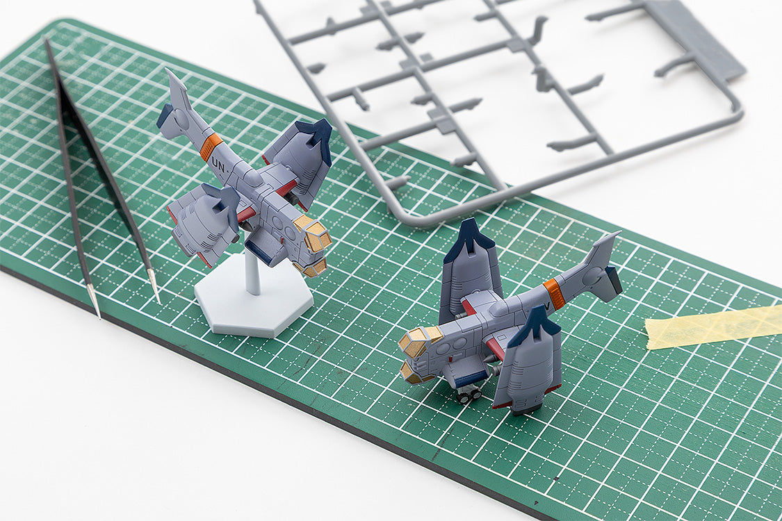 Rebuild of Evangelion SYUTO Tiny Scale 1/350 Evangelion: New Theatrical Edition UNAF Close Air Support VTOL Aircraft YAGR-3B