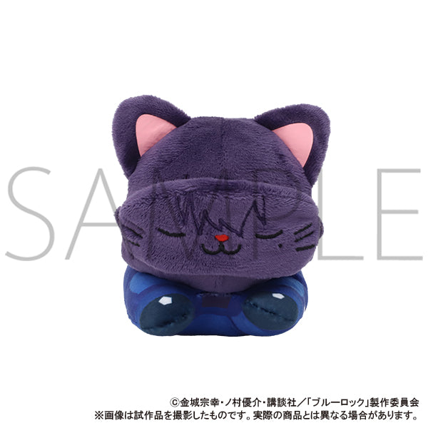 Blue Lock 2nd Season withCAT Plush with Eye Mask -Nesoberi- Karasu Tabito, Stuffed Animals, animota