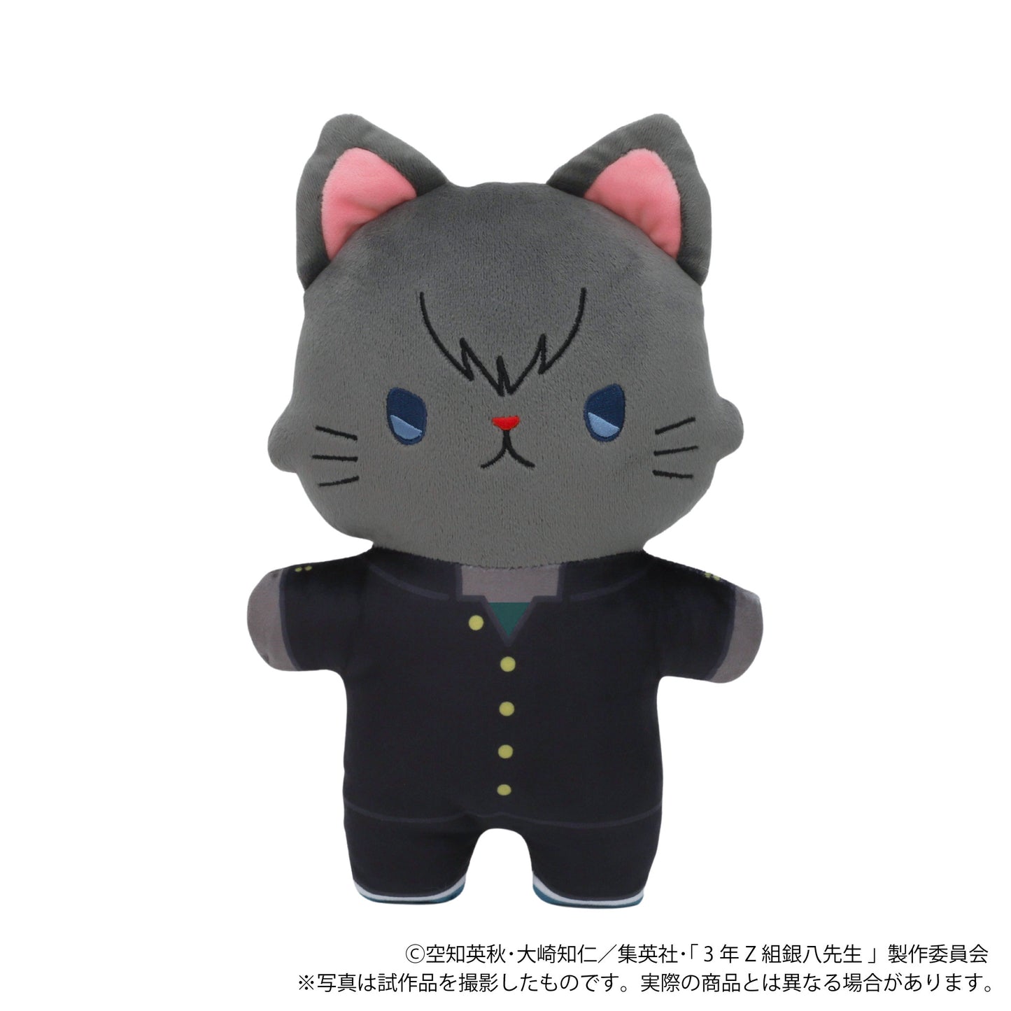 3-Z Class Ginpachi-sensei withCAT Flat Plush with Eye Mask Hijikata Toushirou, Stuffed Animals, animota
