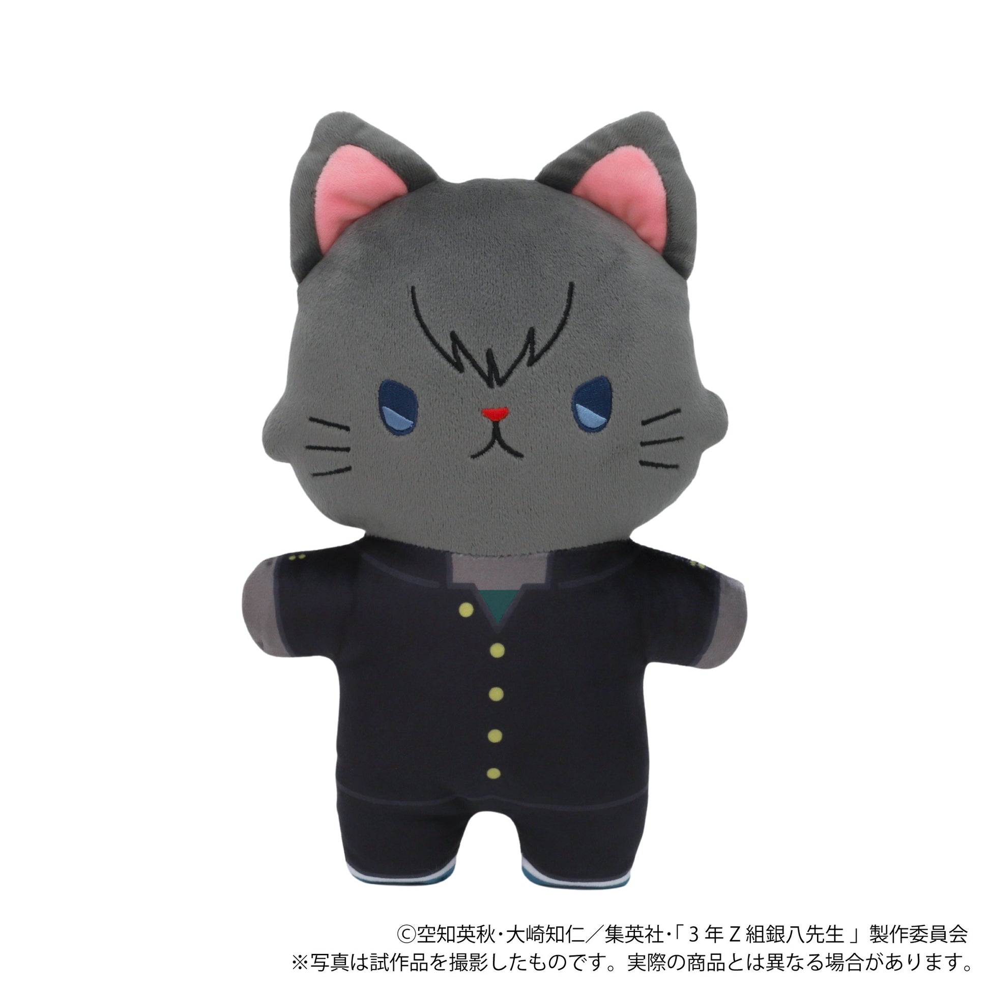 3-Z Class Ginpachi-sensei withCAT Flat Plush with Eye Mask Hijikata Toushirou, Stuffed Animals, animota