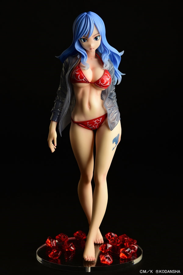 Fairy Tail Juvia Lockser Gravure Style Red Bikini!! Wet See-through Shirt SP