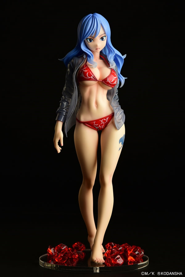 Fairy Tail Juvia Lockser Gravure Style Red Bikini!! Wet See-through Shirt SP