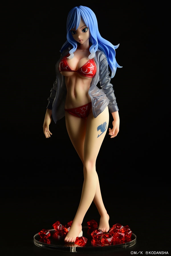 Fairy Tail Juvia Lockser Gravure Style Red Bikini!! Wet See-through Shirt SP