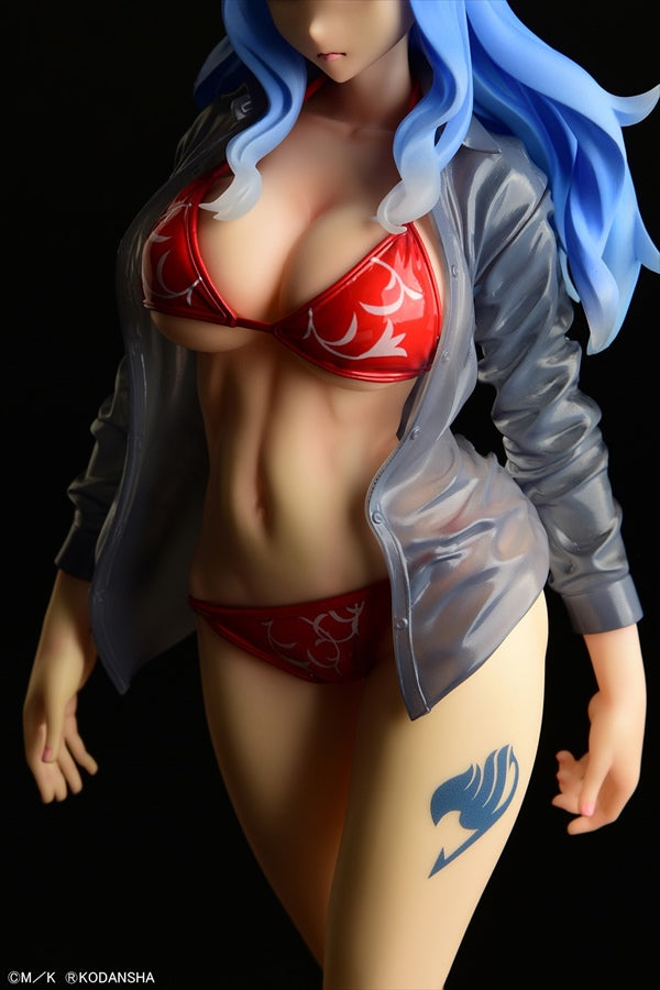 Fairy Tail Juvia Lockser Gravure Style Red Bikini!! Wet See-through Shirt SP