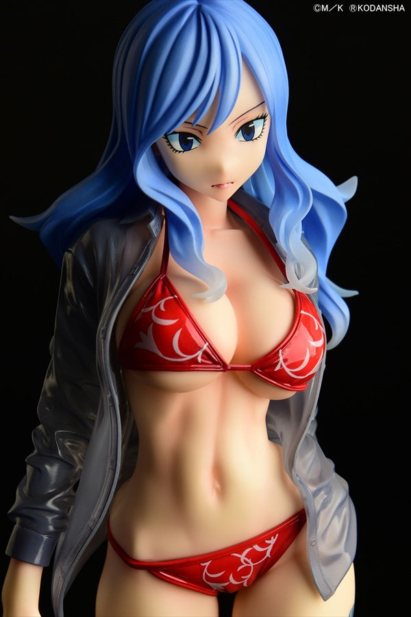 Fairy Tail Juvia Lockser Gravure Style Red Bikini!! Wet See-through Shirt SP