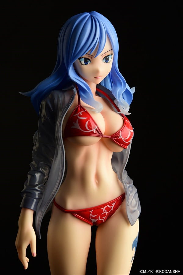 Fairy Tail Juvia Lockser Gravure Style Red Bikini!! Wet See-through Shirt SP