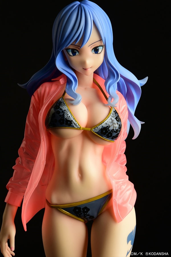 Fairy Tail Juvia Lockser Gravure Style Black Bikini!! Wet See-through Shirt SP