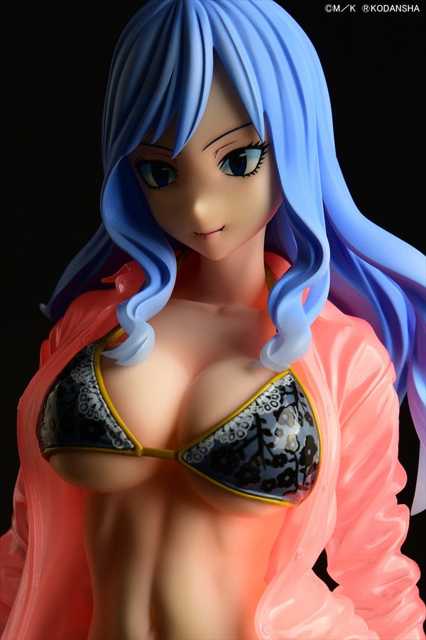 Fairy Tail Juvia Lockser Gravure Style Black Bikini!! Wet See-through Shirt SP