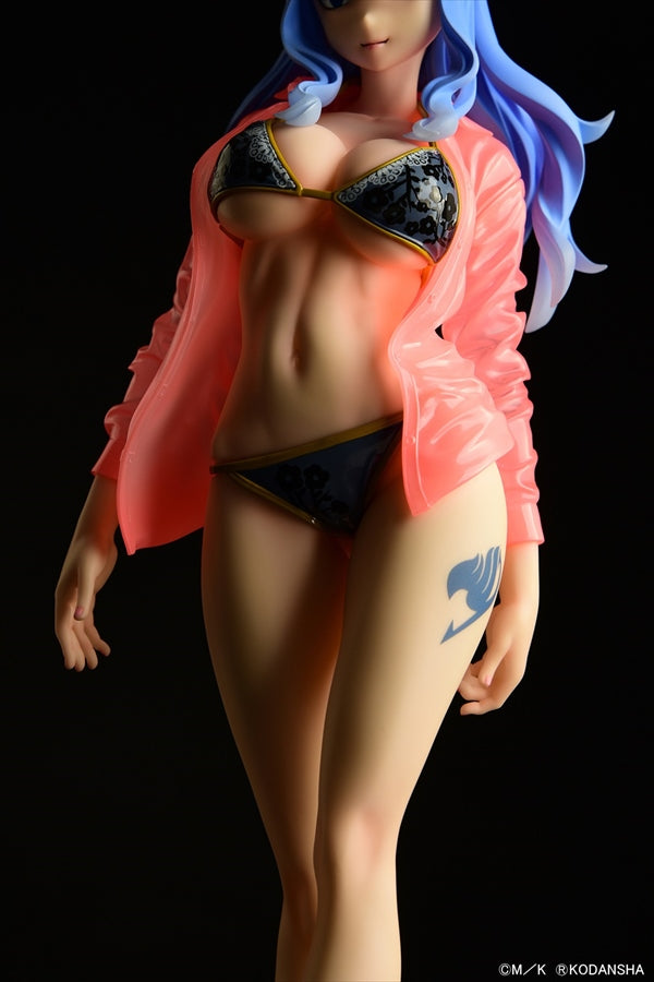 Fairy Tail Juvia Lockser Gravure Style Black Bikini!! Wet See-through Shirt SP