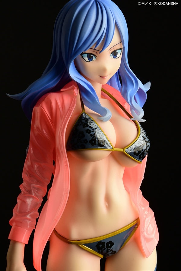 Fairy Tail Juvia Lockser Gravure Style Black Bikini!! Wet See-through Shirt SP