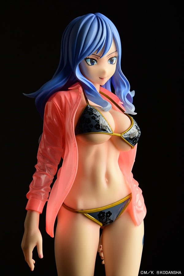 Fairy Tail Juvia Lockser Gravure Style Black Bikini!! Wet See-through Shirt SP