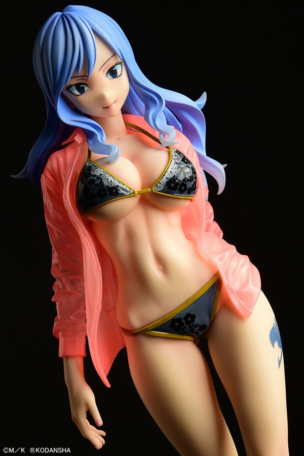 Fairy Tail Juvia Lockser Gravure Style Black Bikini!! Wet See-through Shirt SP