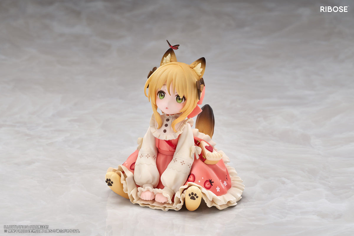 RIBOSE DLC SERIES "TEA TIME CATS" GINGER CAT NON-SCALE FIGURINE