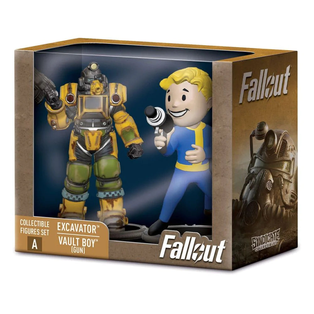 Fallout Collectible Figures Set Excavator & Vault Boy (Gun), Action Figures, animota