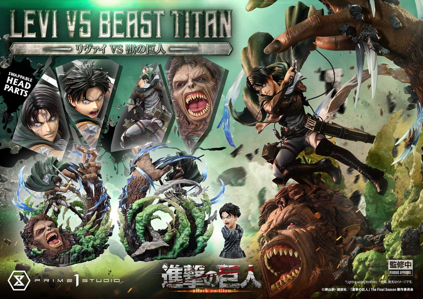 Ultimate Premium Masterline "Attack on Titan" Levi VS Beast Titan