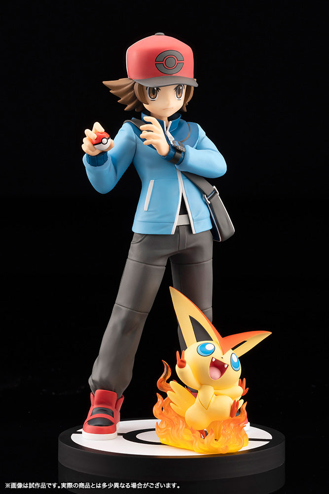 Pokemon Series ARTFX J Hilbert with Victini Complete Figure