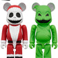 BE@RBRICK SANTA JACK & OOGIE BOOGIE 2PCS SET "NIGHTMARE BEFORE CHRISTMAS"