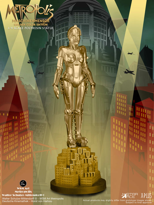Star Ace Toys "Metropolis" Maschinenmensch 1/4 Scale Polyresin Statue Golden Color Edition
