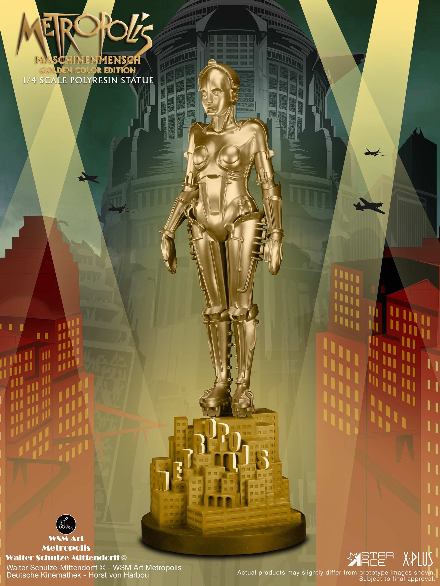 Star Ace Toys "Metropolis" Maschinenmensch 1/4 Scale Polyresin Statue Golden Color Edition