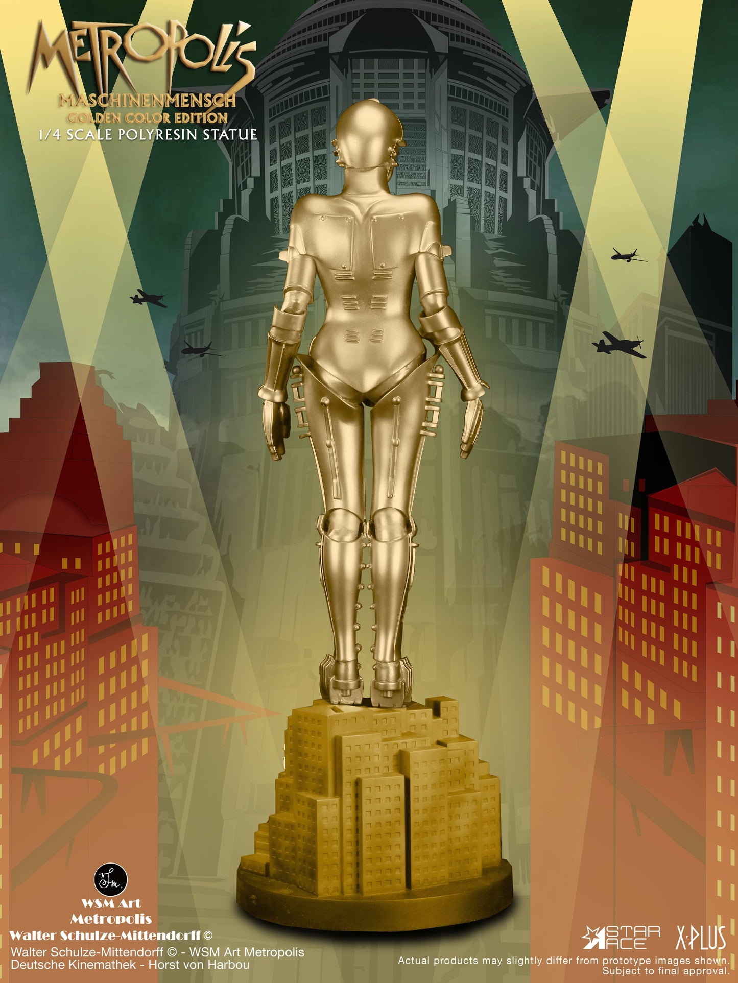 Star Ace Toys "Metropolis" Maschinenmensch 1/4 Scale Polyresin Statue Golden Color Edition