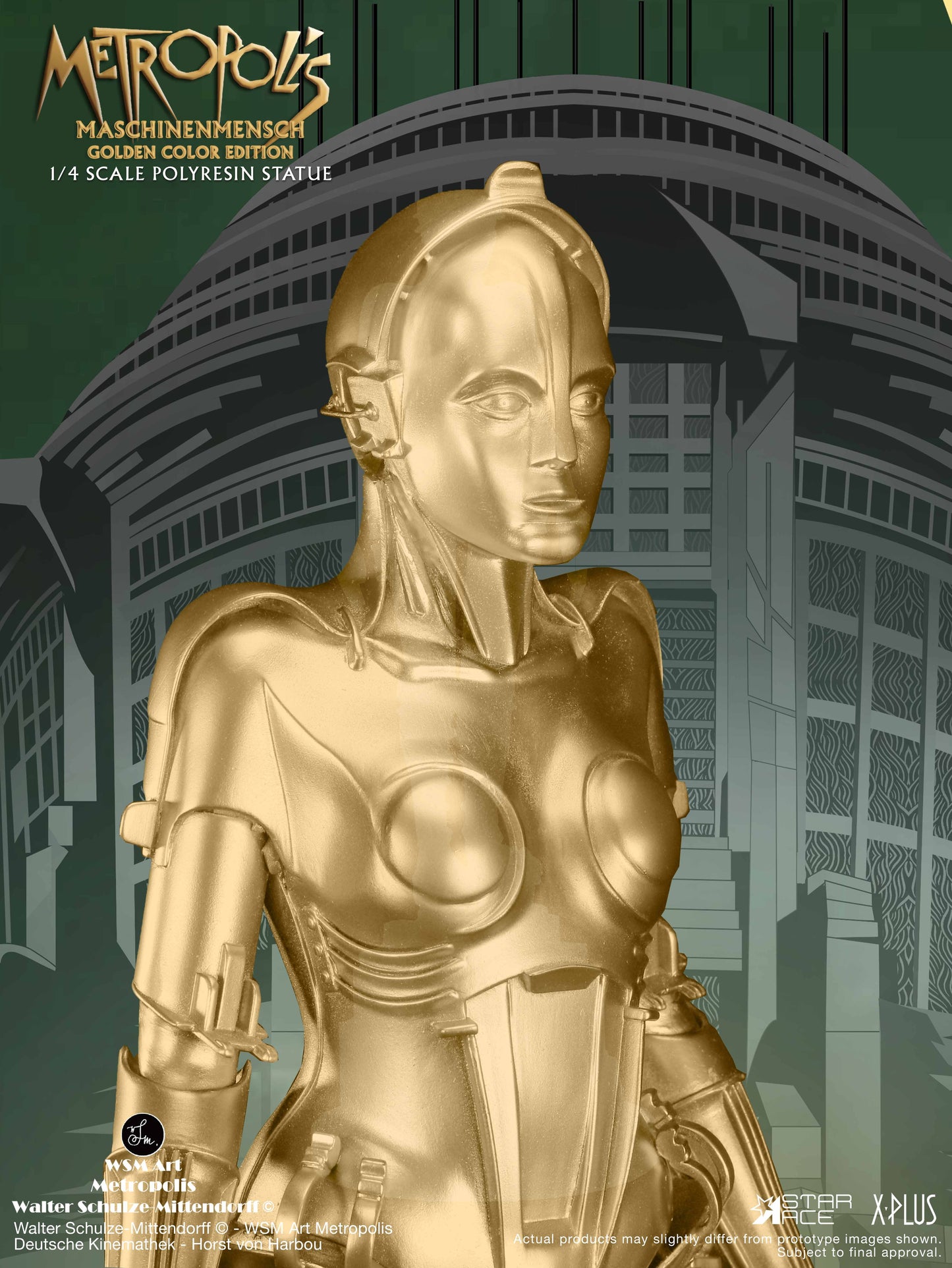 Star Ace Toys "Metropolis" Maschinenmensch 1/4 Scale Polyresin Statue Golden Color Edition