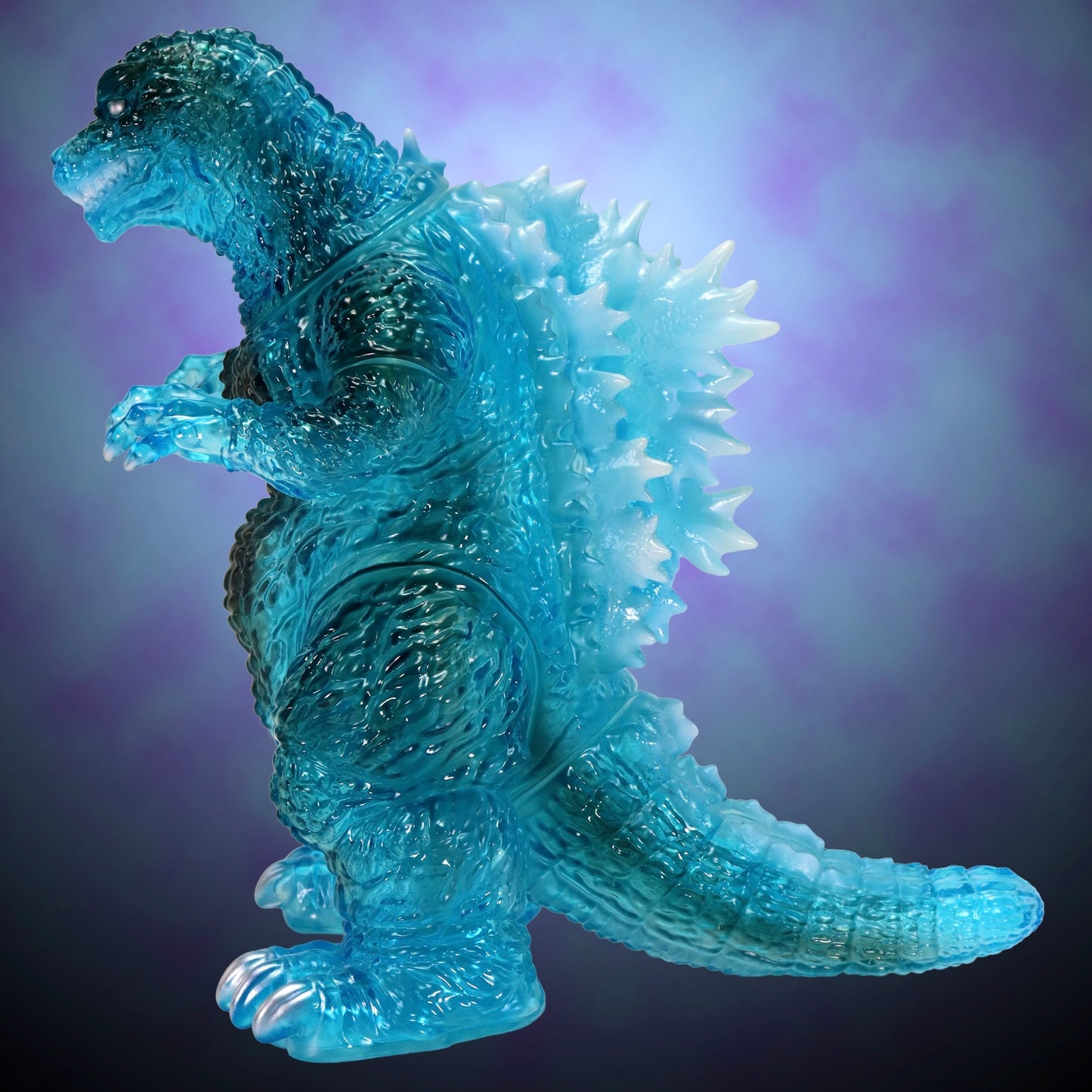 BIG Retro Soft Vinyl Series "Godzilla, Mothra and King Ghidorah: Giant Monsters All-Out Attack" Godzilla (2001) Heat Clear Blue Ver.