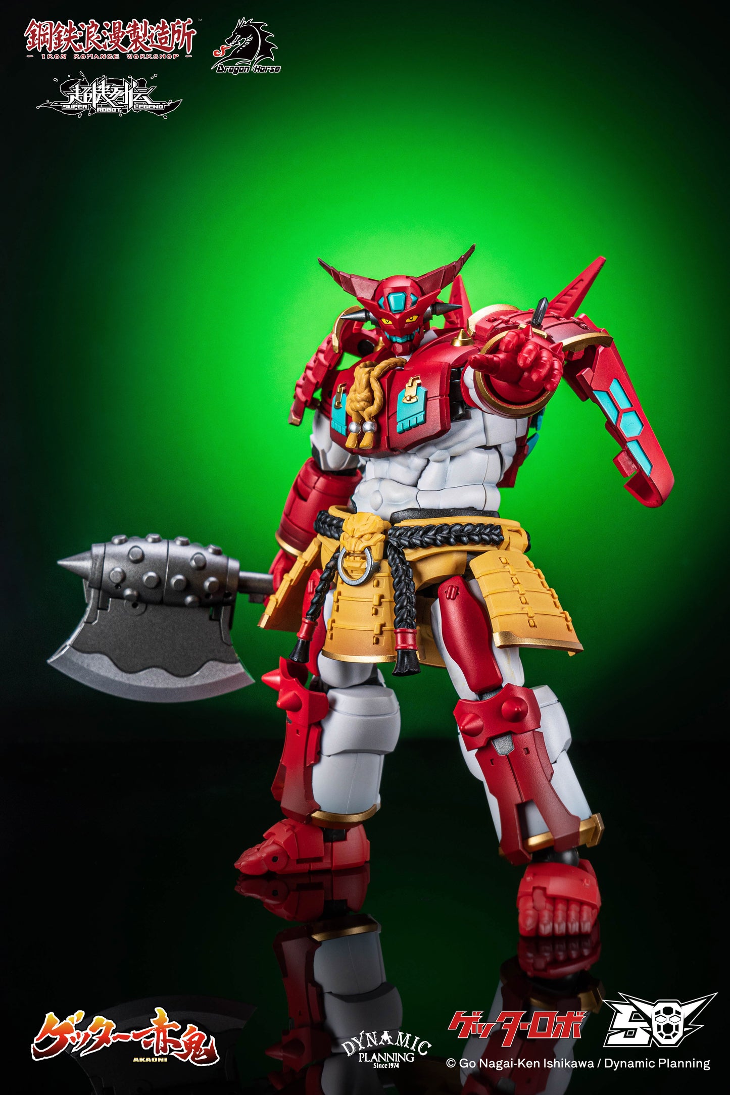 DRAGON HORSE x IRON ROMANCE WORKSHOP "SUPER ROBOT LEGEND" SERIES GETTER-AKAONI TRANSFORMABLE ACTION FIGURE