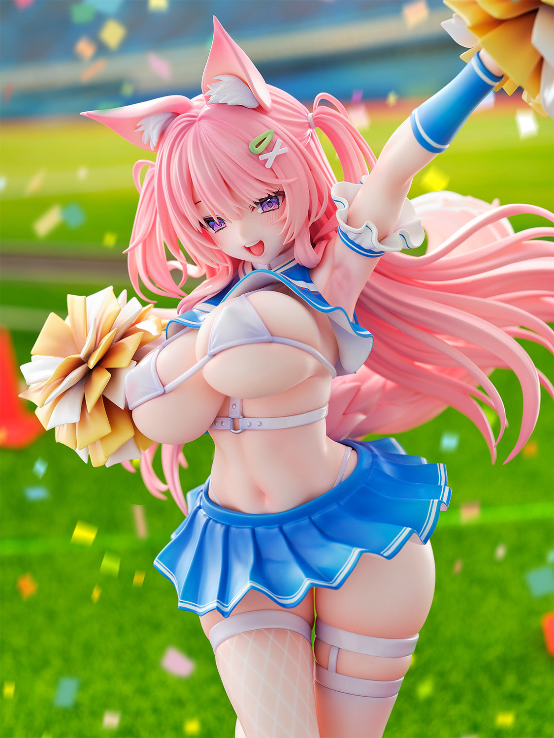 Kei Yatanuki Original Character Kemomimi Cheerleader Illustration by Kei Yatanuki